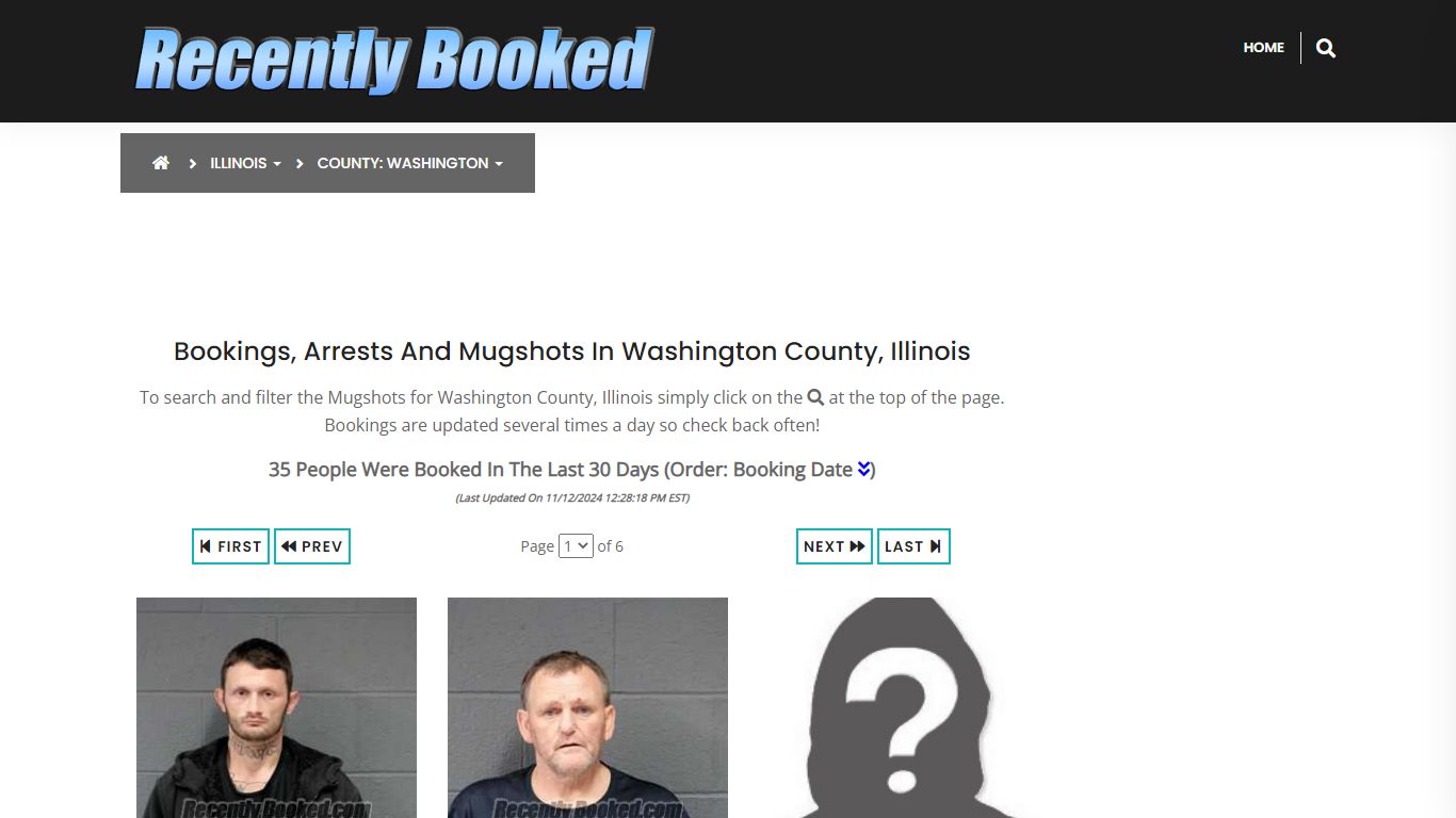 Bookings, Arrests and Mugshots in Washington County, Illinois