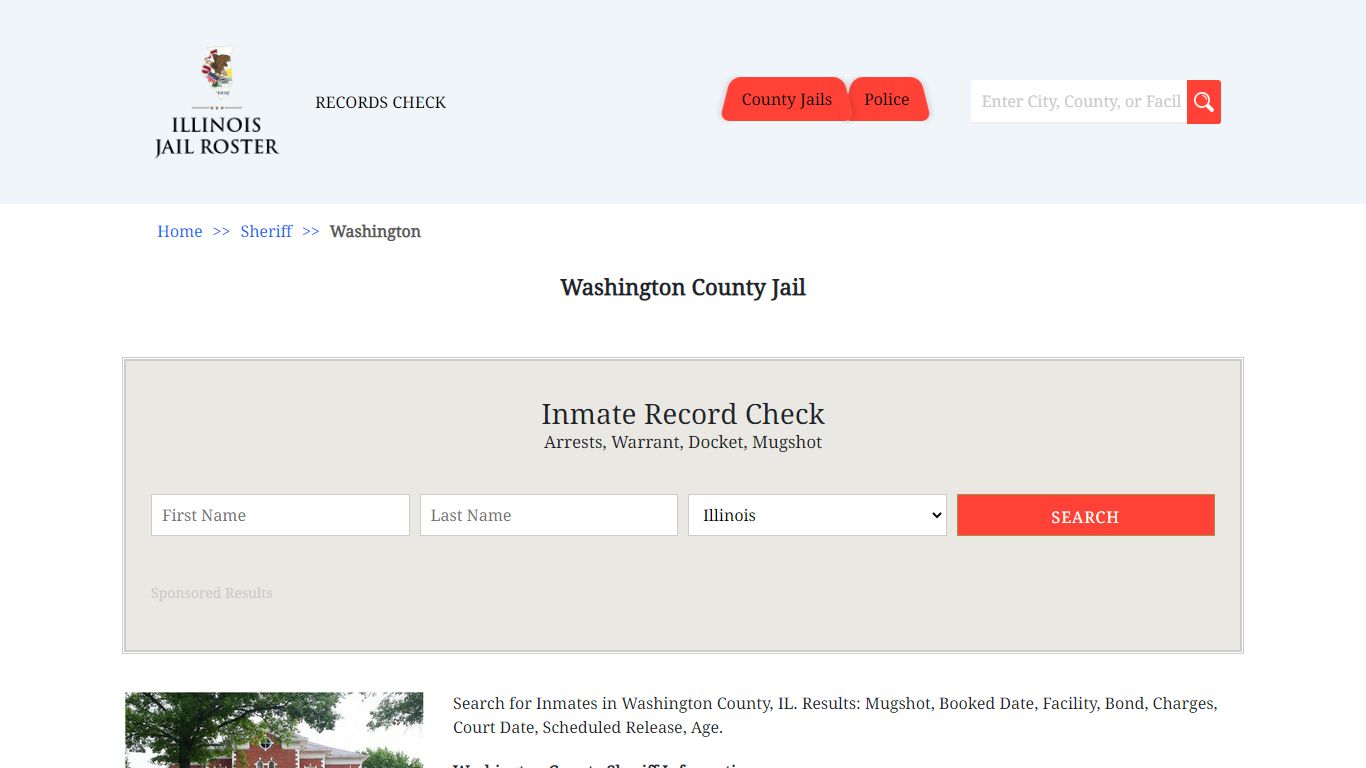 Washington County Jail - Jail Roster Search